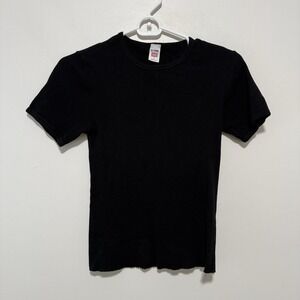 re/done x Hanes Black Rib T-Shirt Size Small